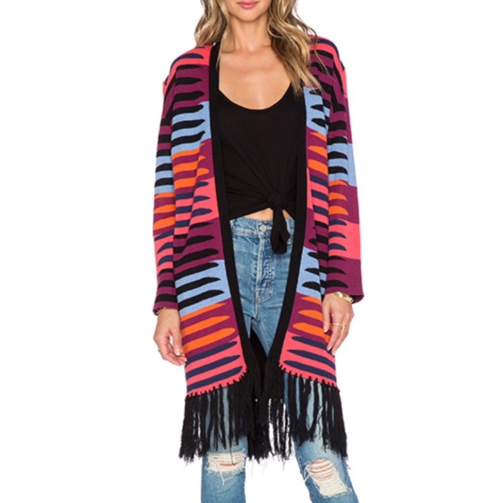Mara Hoffman Knit Fringe Cardigan